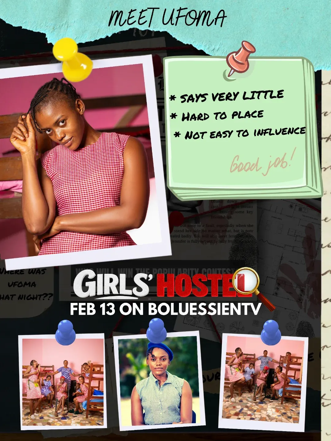 Onyinye Odokoro as Ufoma in the Girls’ Hostel series