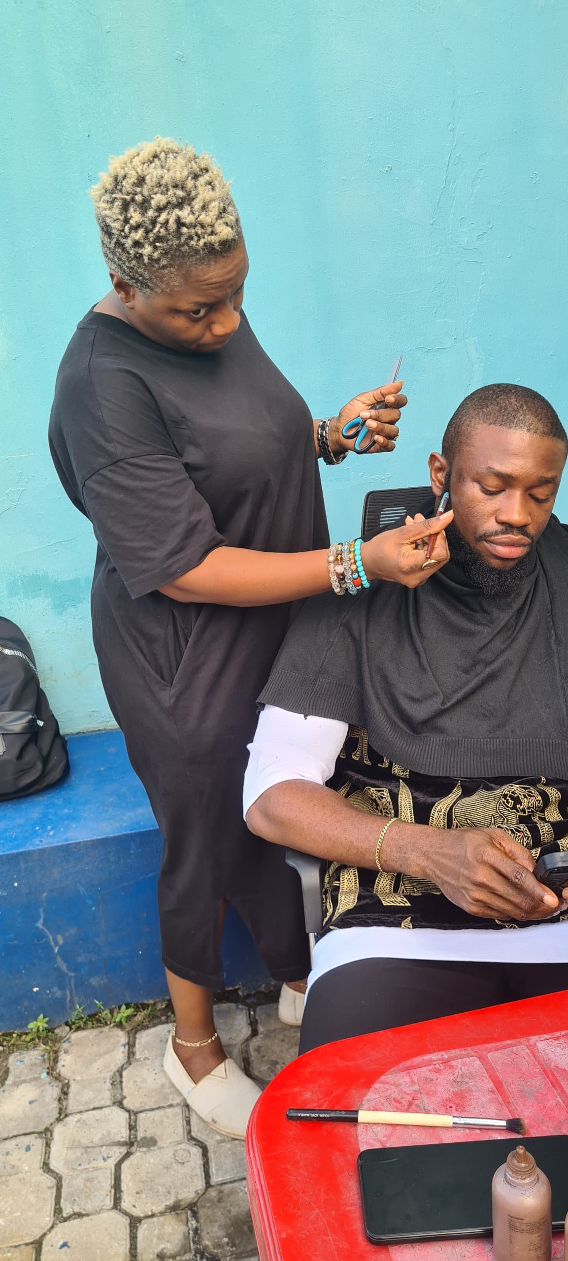 Feyisayo Ogundipo with Stan Nze